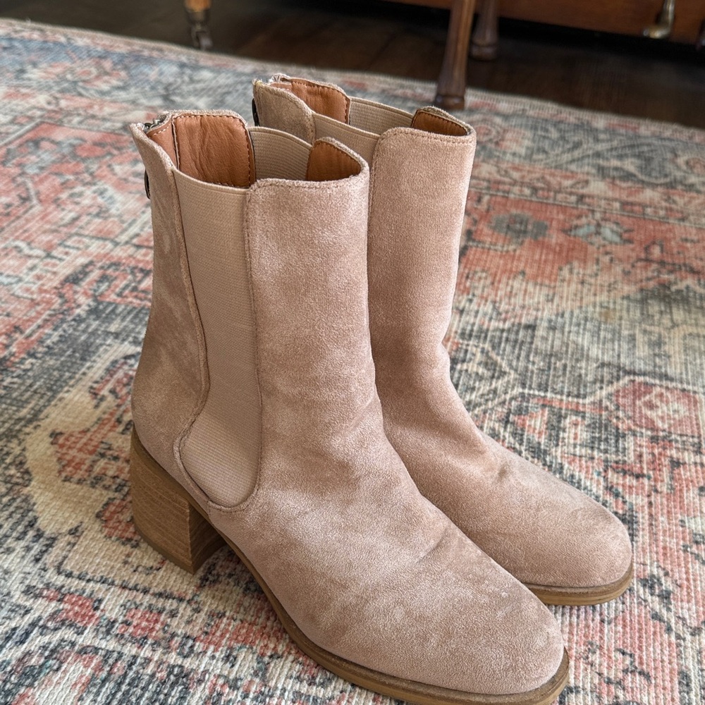 Tan Suede Ankle Boots
